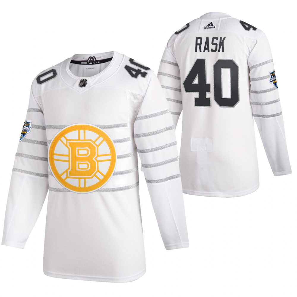 Men's Boston Bruins #40 Tuukka Rask 2020 White All Star Stitched NHL Jersey